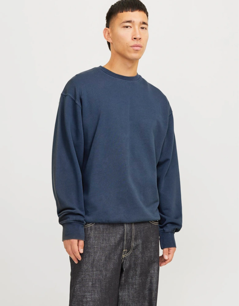 Essentials Charge Faded Crew Neck Sweat Mood Indigo