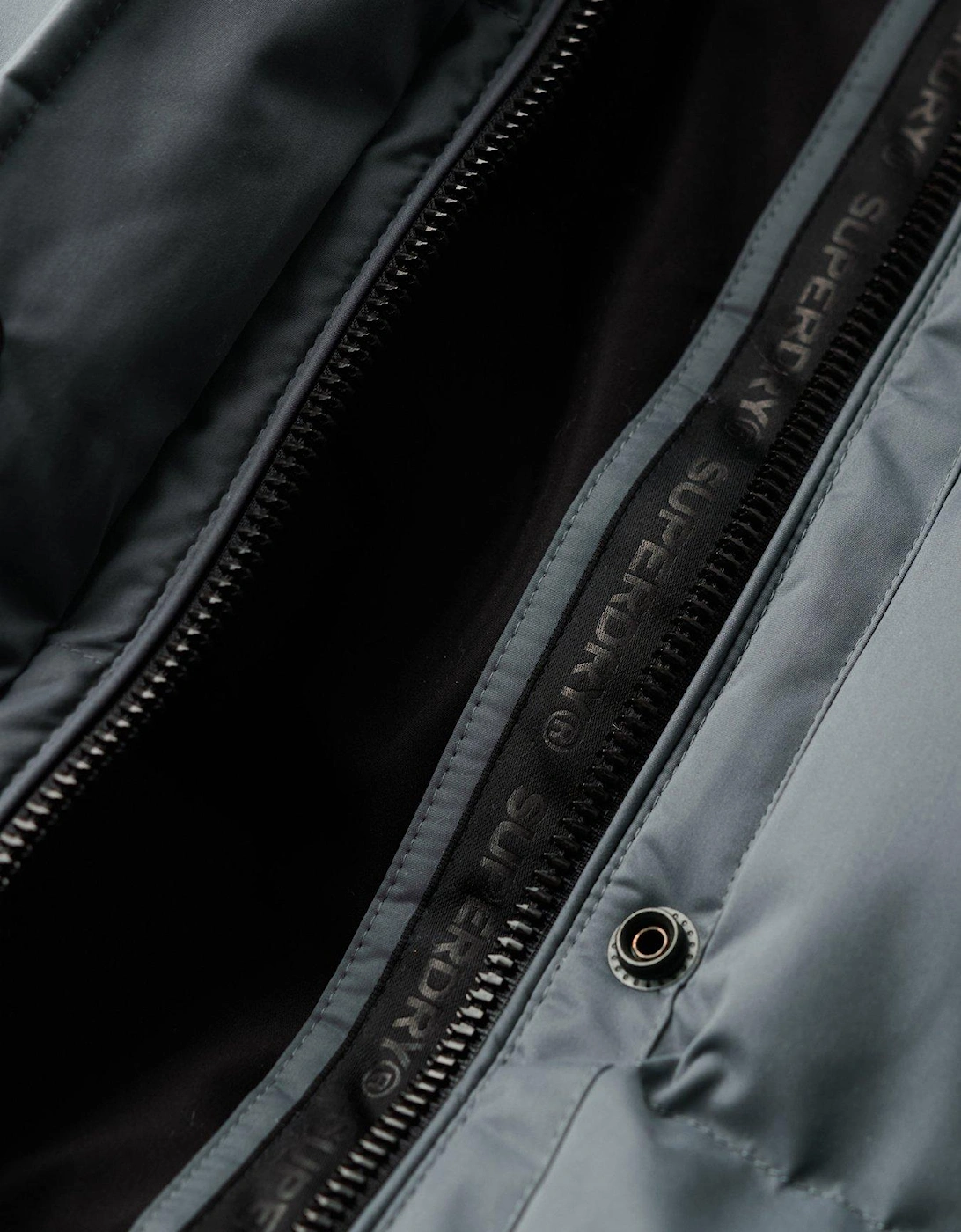 Microfibre Longline Padded Jacket - Grey