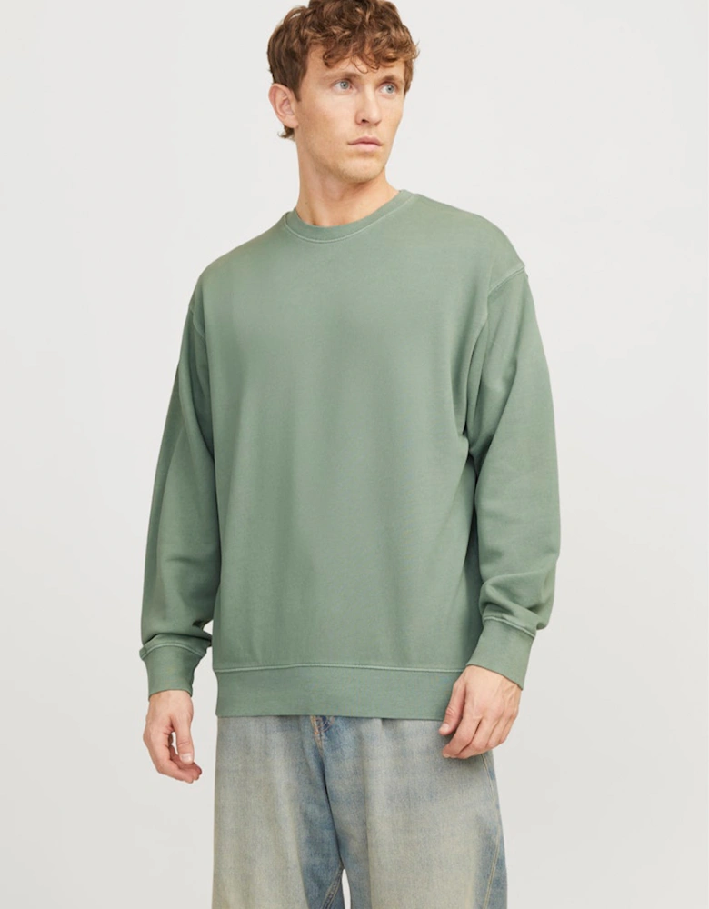 Essentials Charge Faded Crew Neck Sweat Iceberg Green