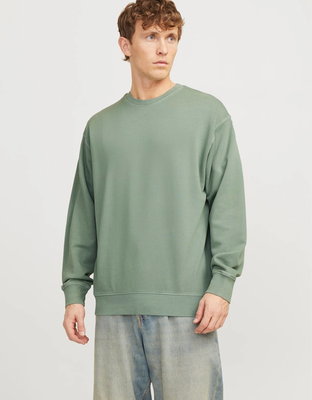 Essentials Charge Faded Crew Neck Sweat Iceberg Green, 8 of 7