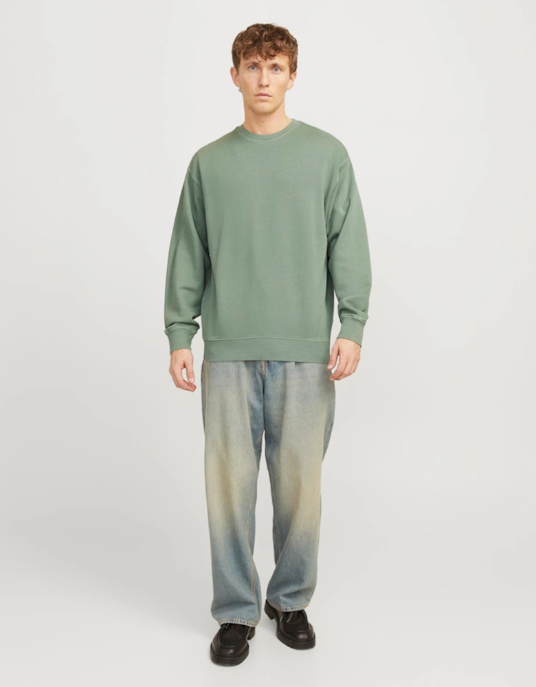 Essentials Charge Faded Crew Neck Sweat Iceberg Green