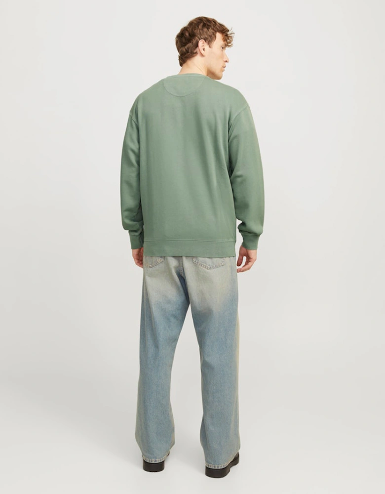 Essentials Charge Faded Crew Neck Sweat Iceberg Green