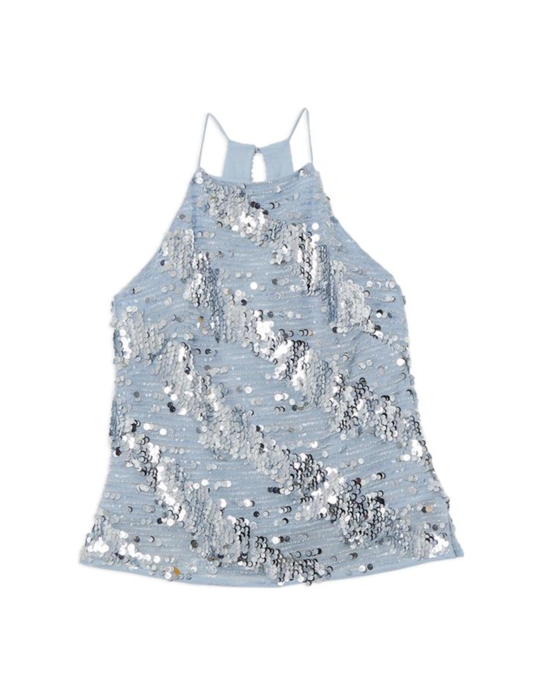 Sequin Halterneck Cami