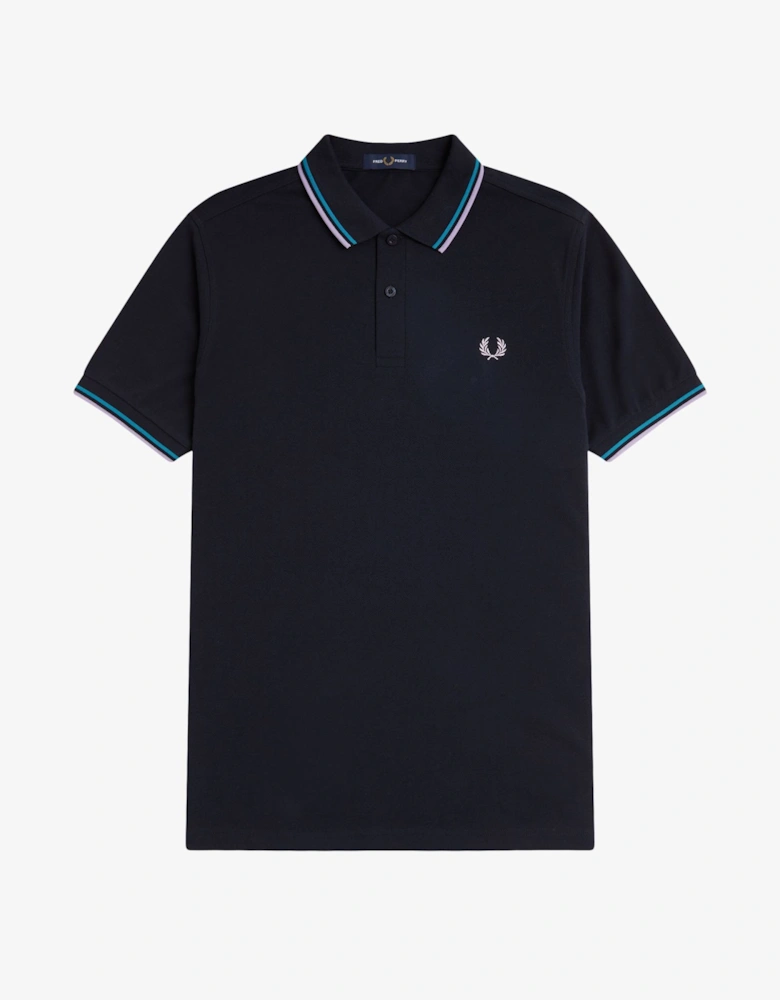 M3600 Twin Tipped Polo Shirt Navy / Cyber Blue / Ultra Violet