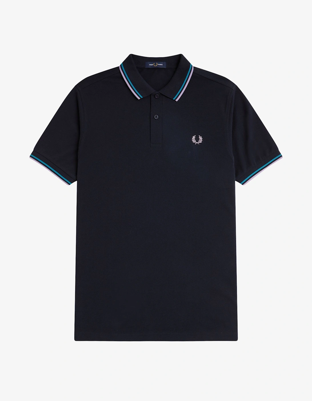 M3600 Twin Tipped Polo Shirt Navy / Cyber Blue / Ultra Violet, 6 of 5