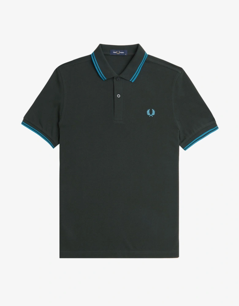 M3600 Twin Tipped Polo Shirt Night Green / Runaway Bay Ocean