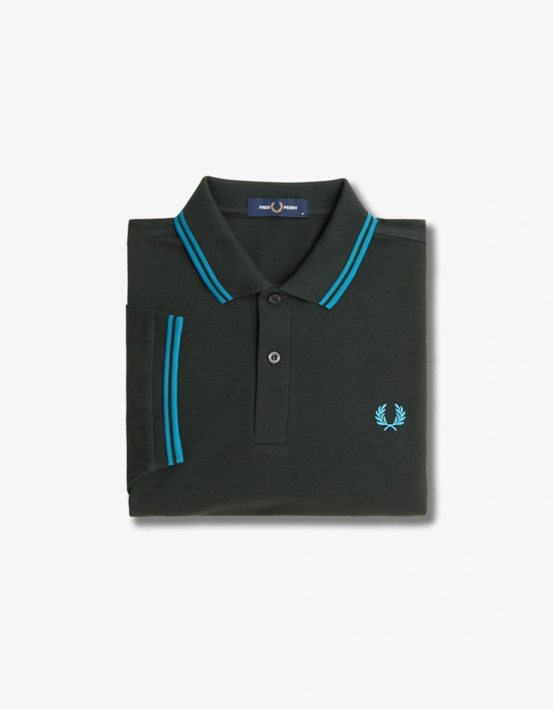 M3600 Twin Tipped Polo Shirt Night Green / Runaway Bay Ocean