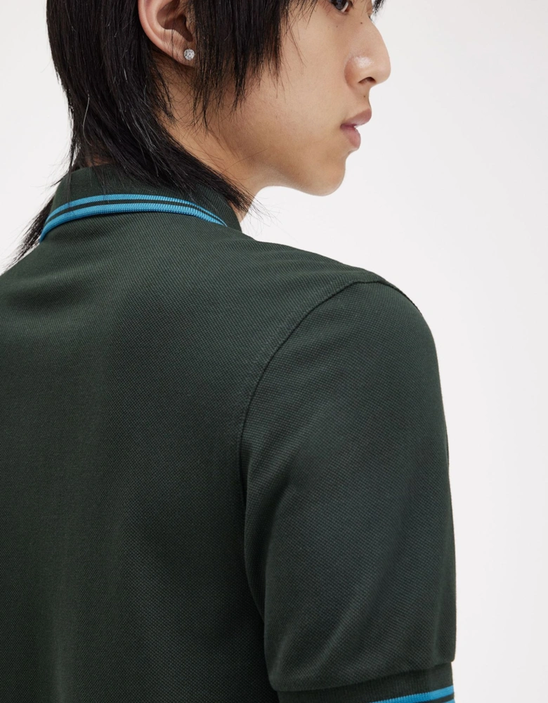 M3600 Twin Tipped Polo Shirt Night Green / Runaway Bay Ocean