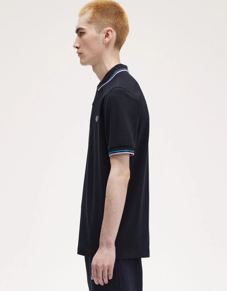 M3600 Twin Tipped Polo Shirt Navy / Cyber Blue / Ultra Violet