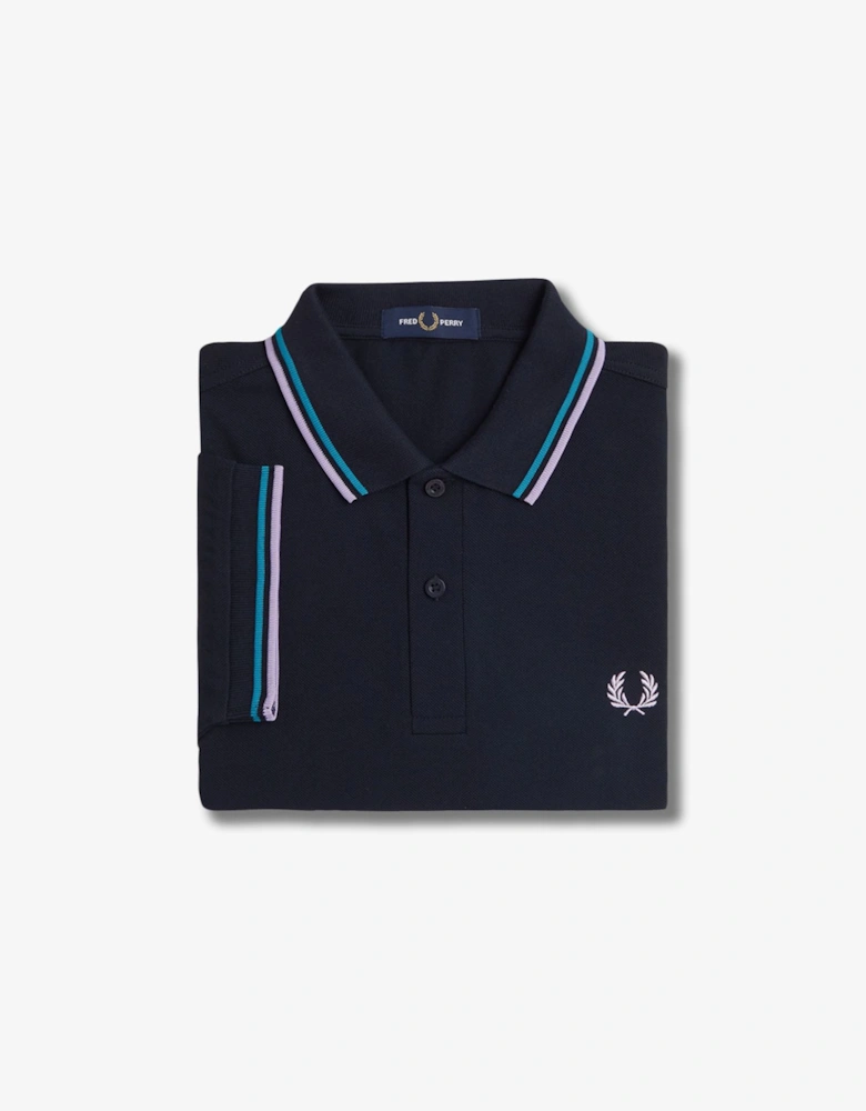 M3600 Twin Tipped Polo Shirt Navy / Cyber Blue / Ultra Violet