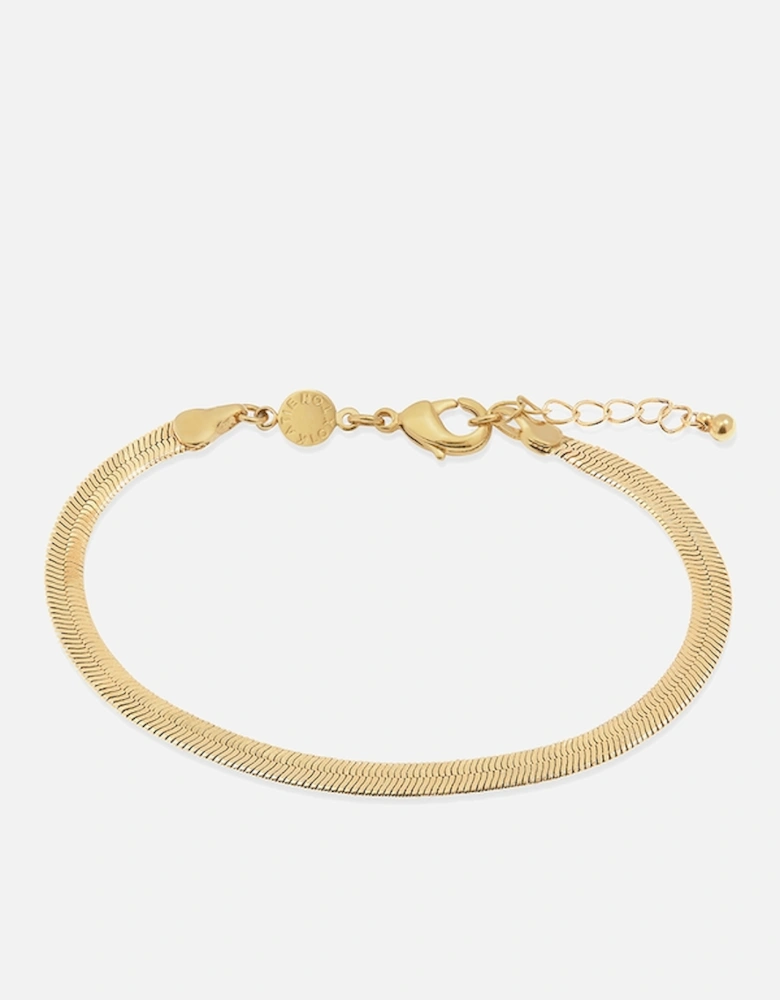 The Curated Collection Ciana Snake Gold-Plated Chain Bracelet