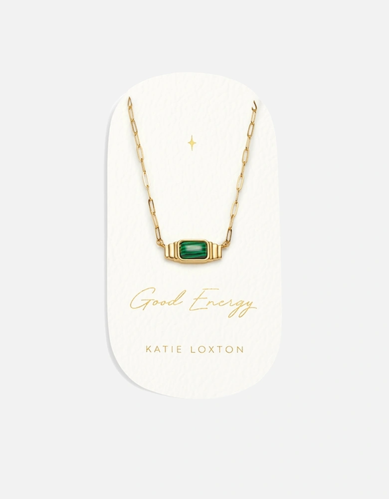 Malachite Gold-Plated Necklace