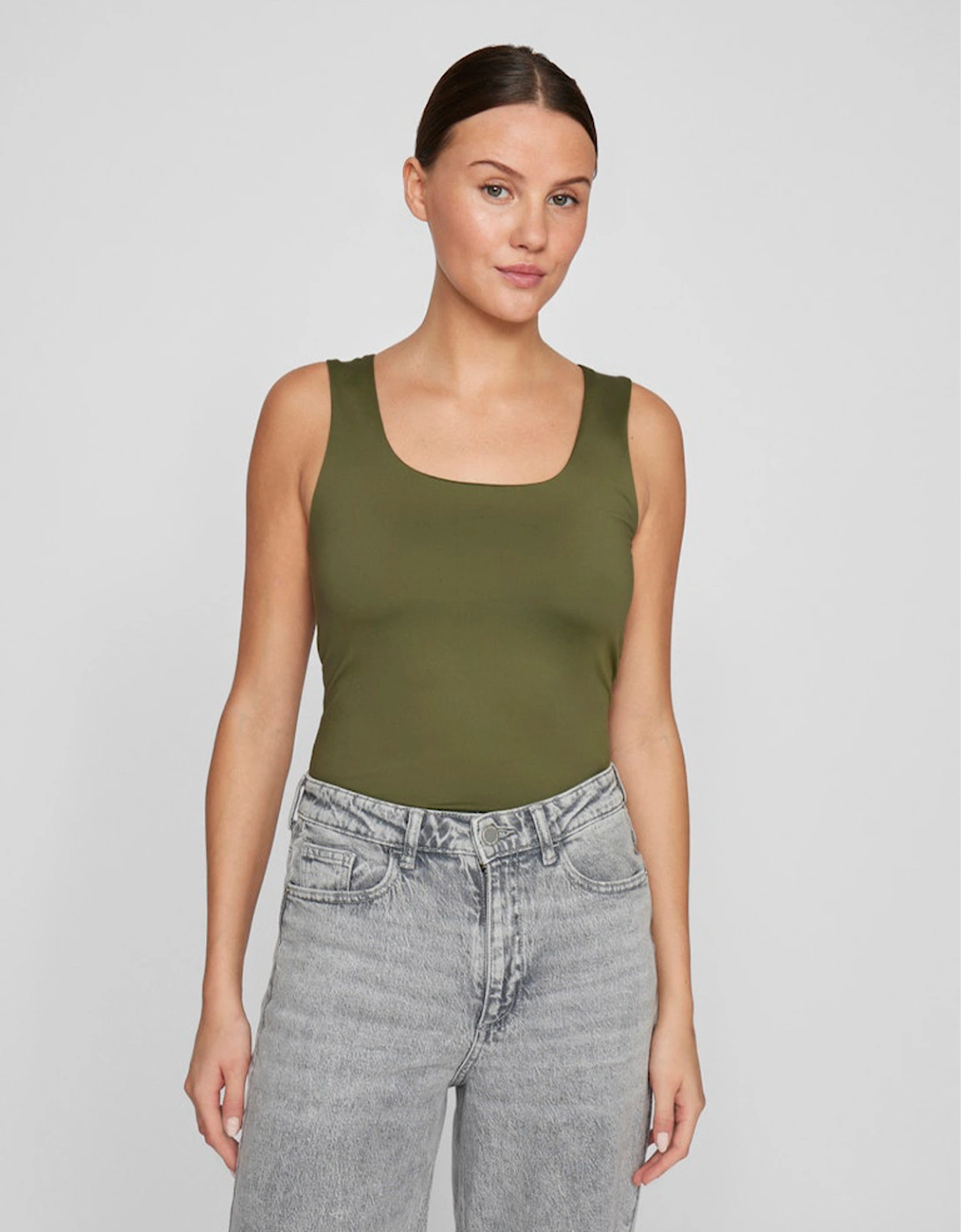 Kenza U-Neck Sleeveless Tank Top Capulet Olive, 8 of 7