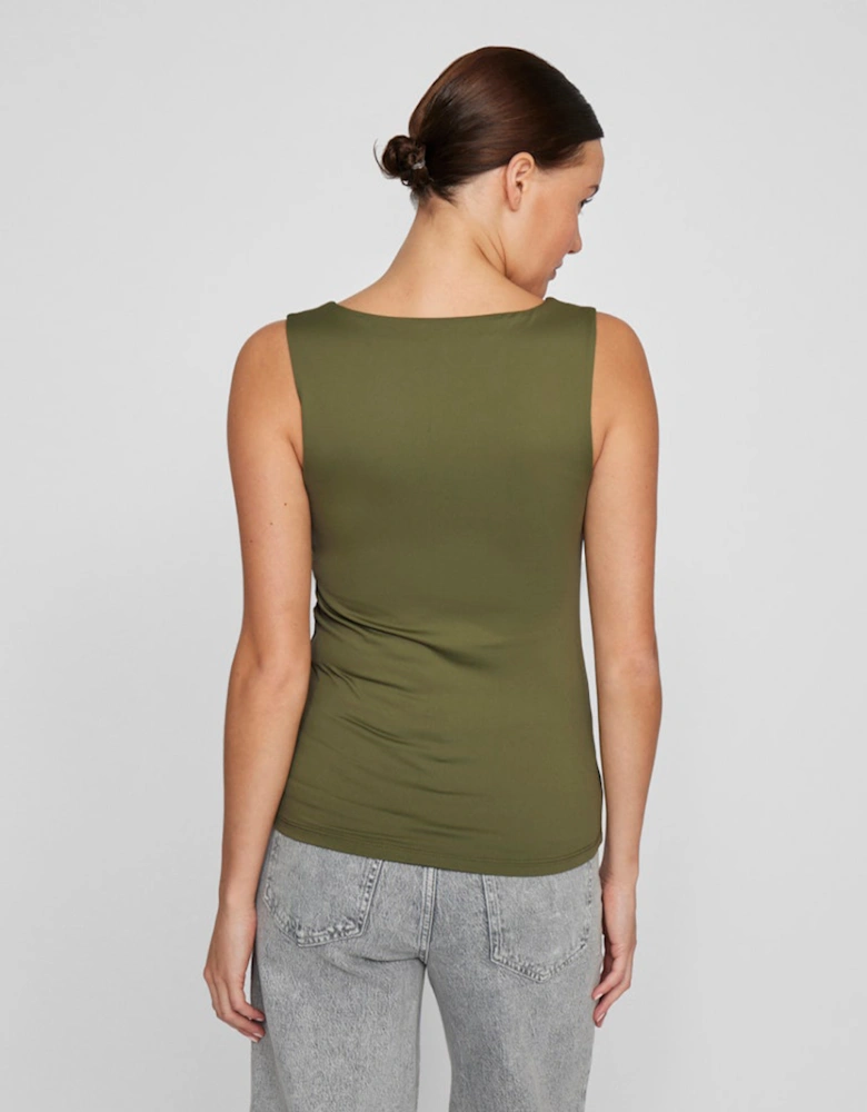 Kenza U-Neck Sleeveless Tank Top Capulet Olive