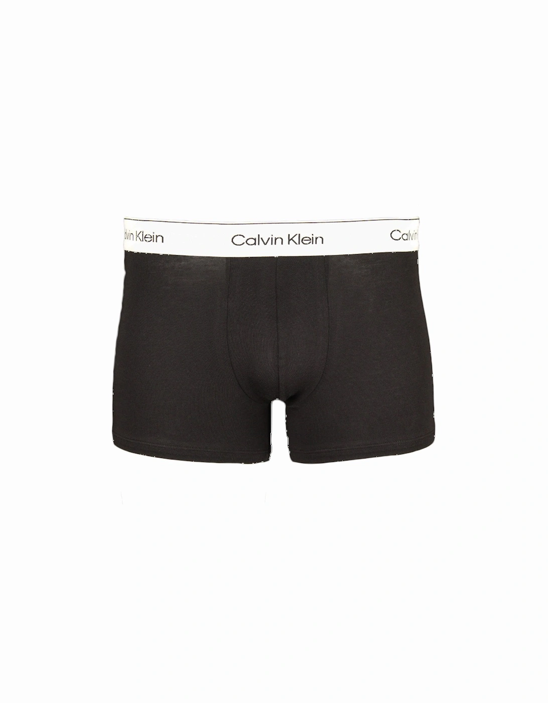 3-Pack Modern Cotton Boxer Trunks, Black/Grey/Red