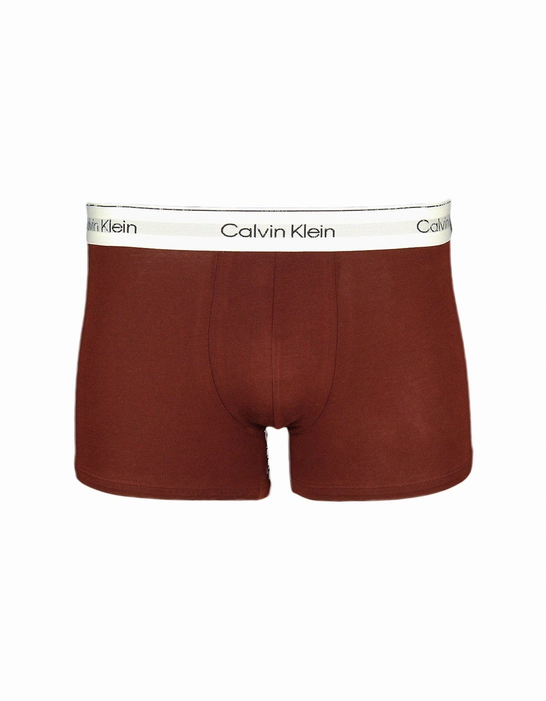 3-Pack Modern Cotton Boxer Trunks, Black/Grey/Red