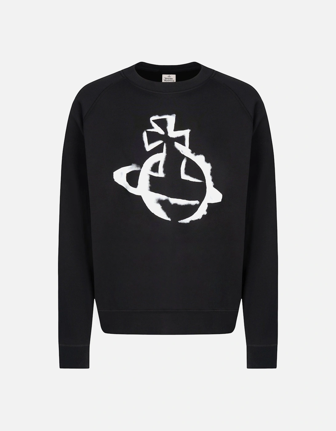 Stencil Orb Raglan Sweatshirt Black, 5 of 4