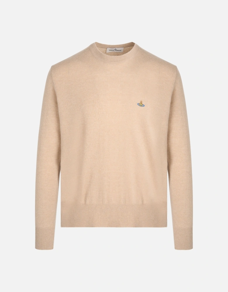 Alex Crewneck Orb Sweater Beige