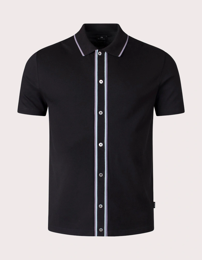 Button Front Polo Shirt