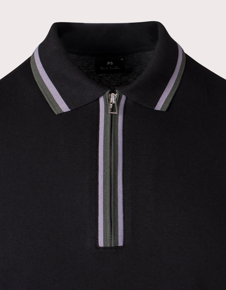 Quarter Zip Polo Shirt