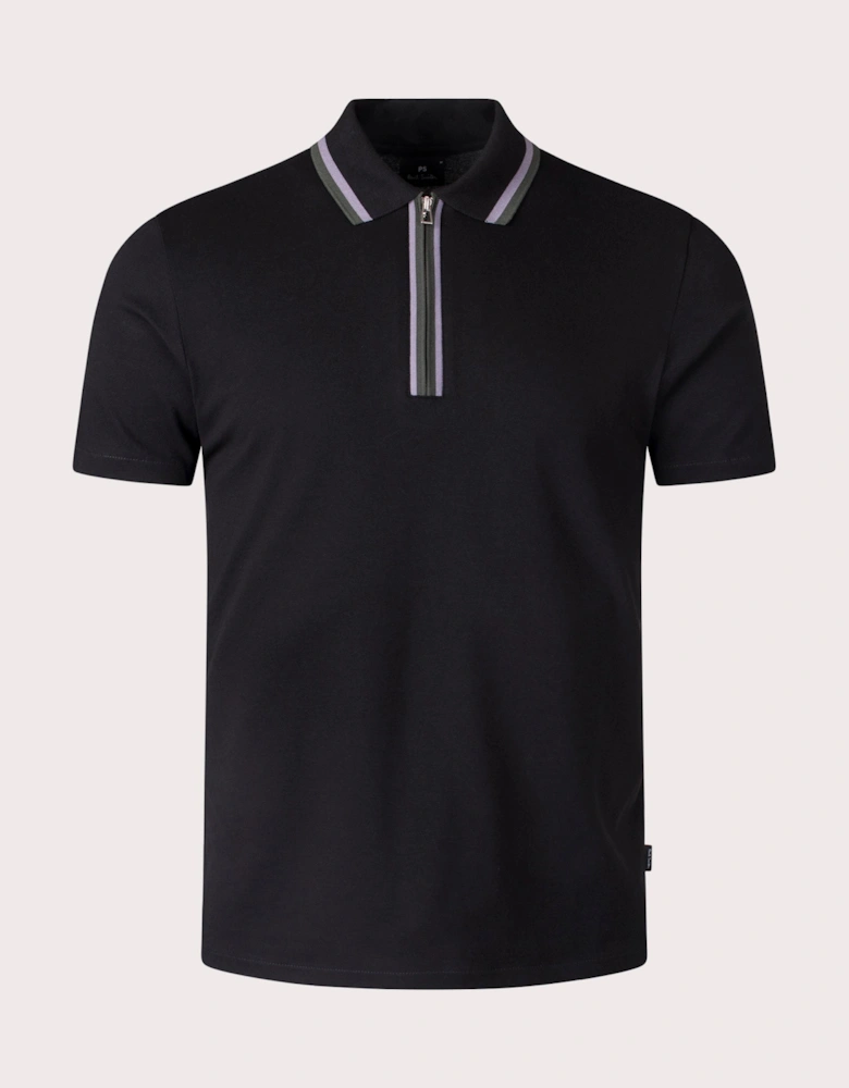 Quarter Zip Polo Shirt