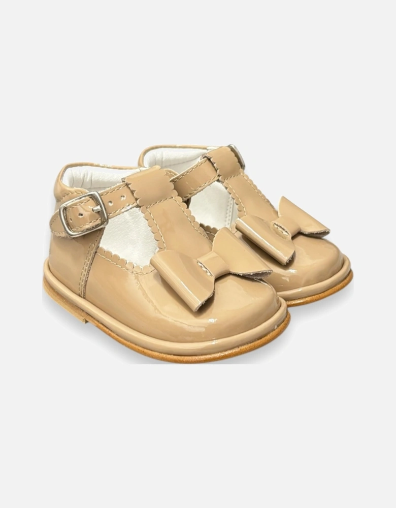 Camel Patent Leather Sabina Shoes