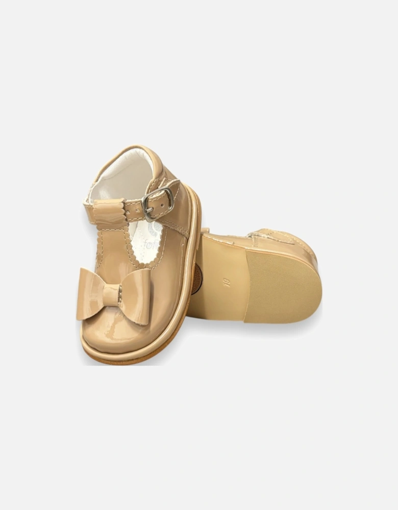 Camel Patent Leather Sabina Shoes