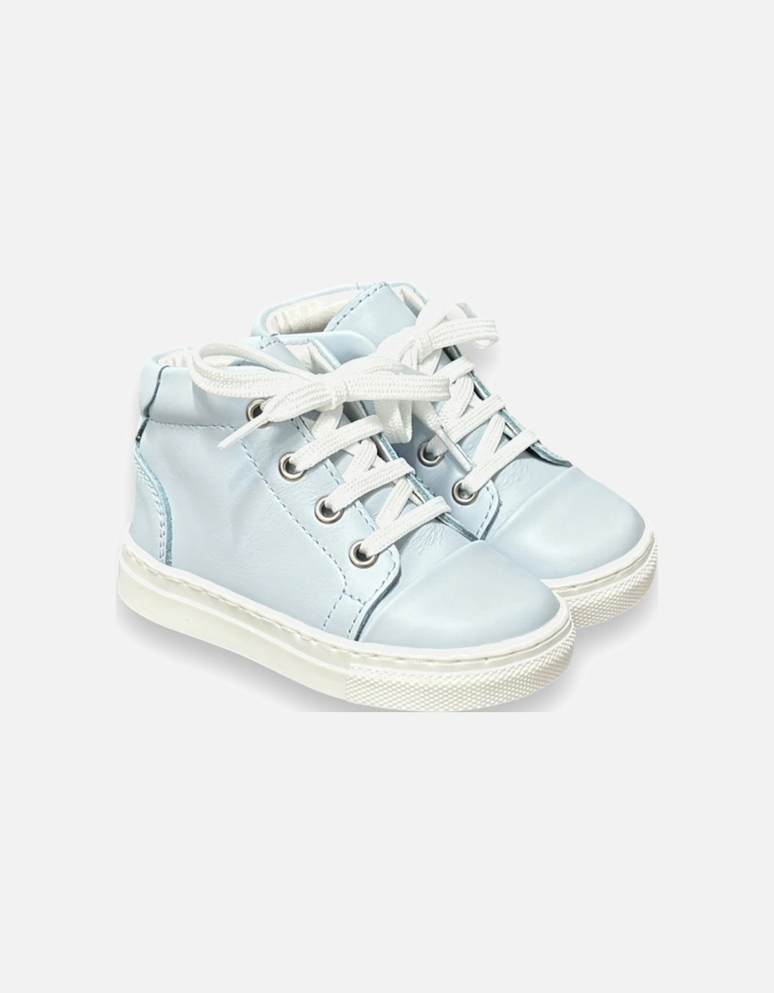 Blue Leather Danilo Hi-Top Trainers (New Sole), 4 of 3