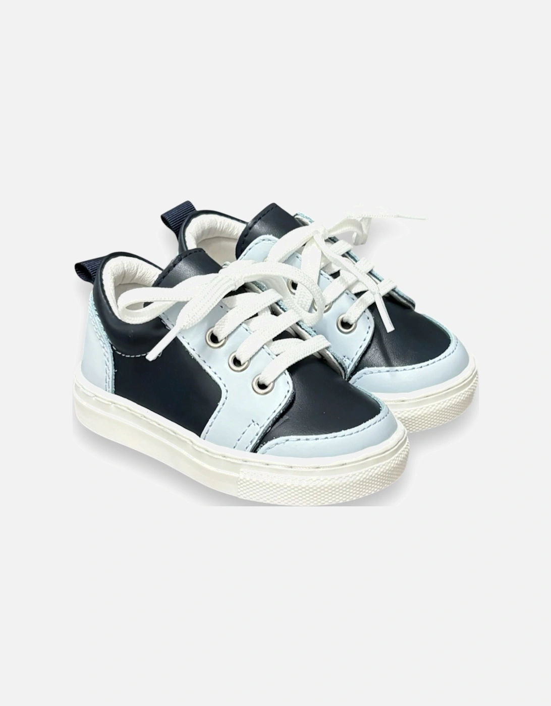 Navy X Blue Leather Nico Trainers, 4 of 3