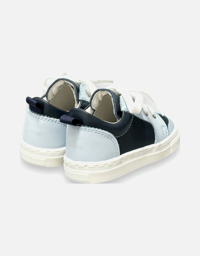 Navy X Blue Leather Nico Trainers