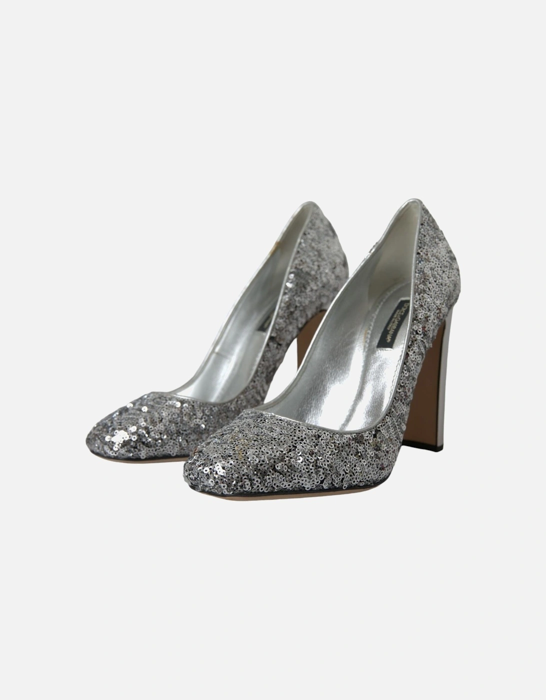 Sequin Crystal Embellished Heels Pumps Women - Silver