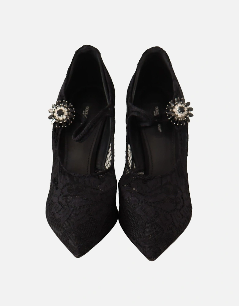 Lace Pumps Black Heels Model LA9842 Women