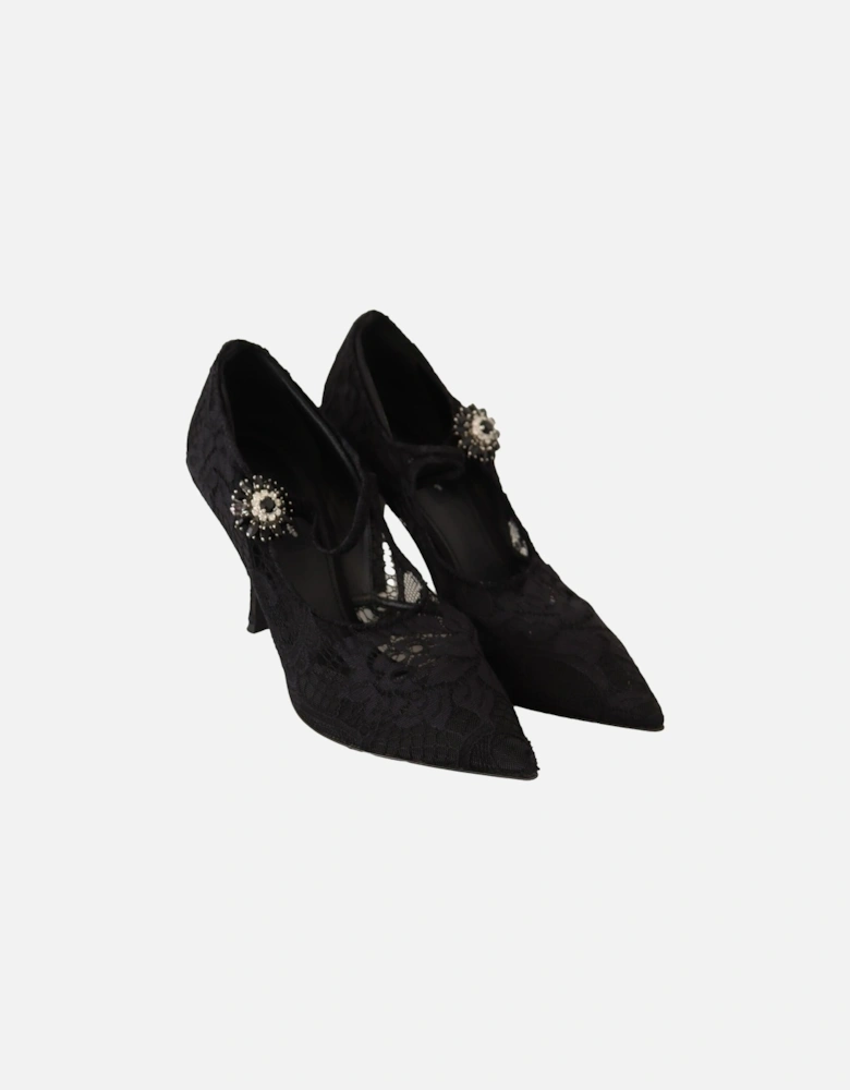 Lace Pumps Black Heels Model LA9842 Women