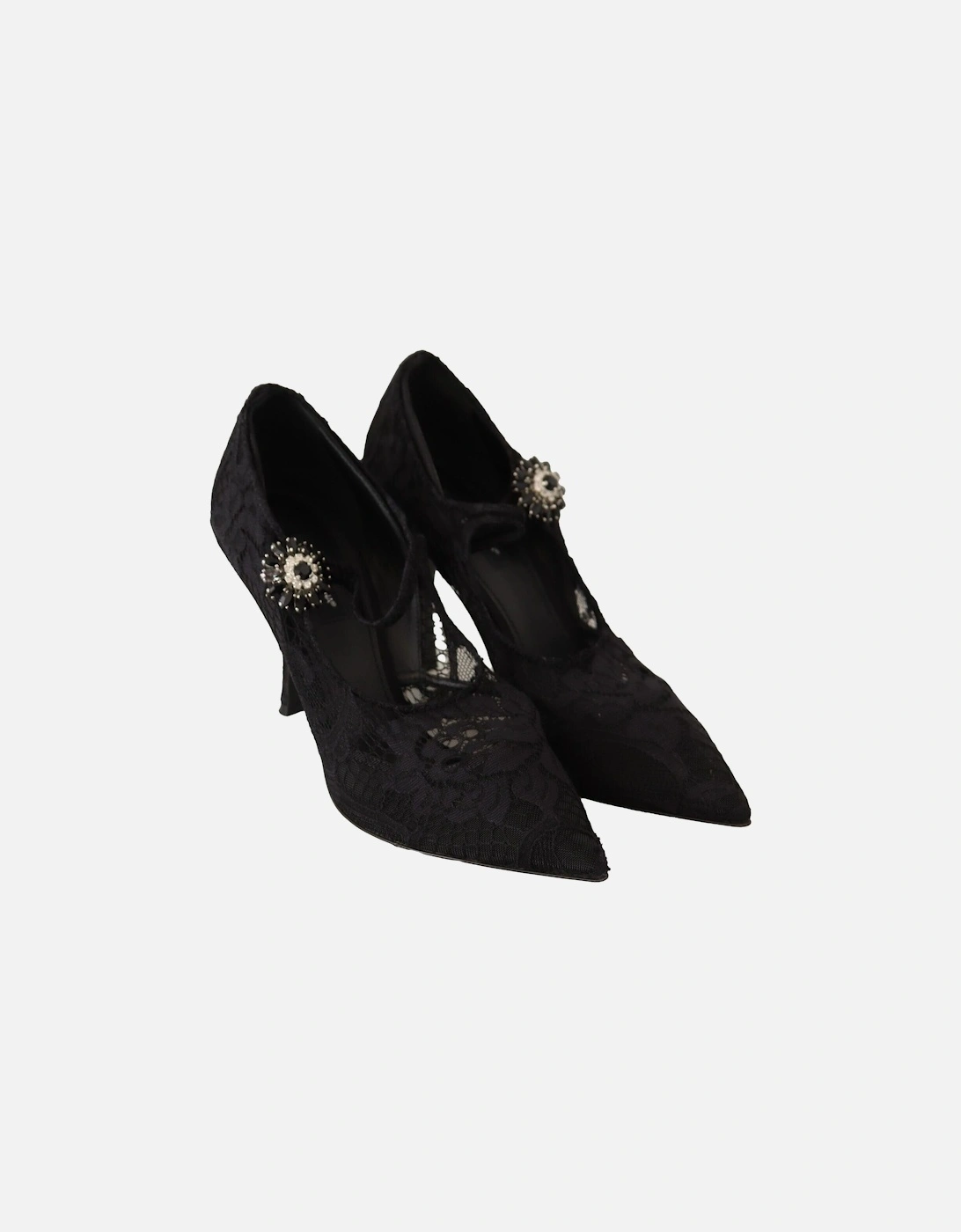 Lace Pumps Black Heels Model LA9842 Women