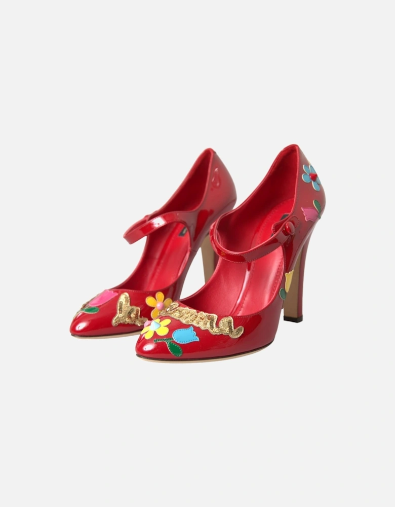 Embellished Mary Jane Pumps Women - Red