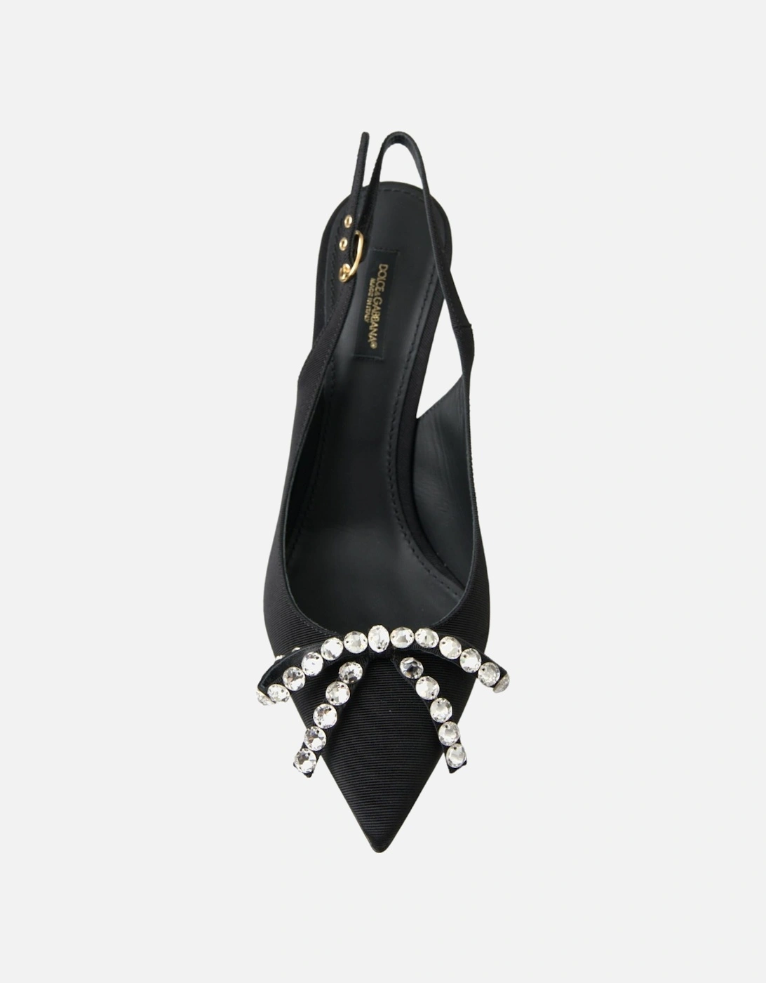 Crystal Slingbacks Bow pumps High Heels Women - Black Sandals