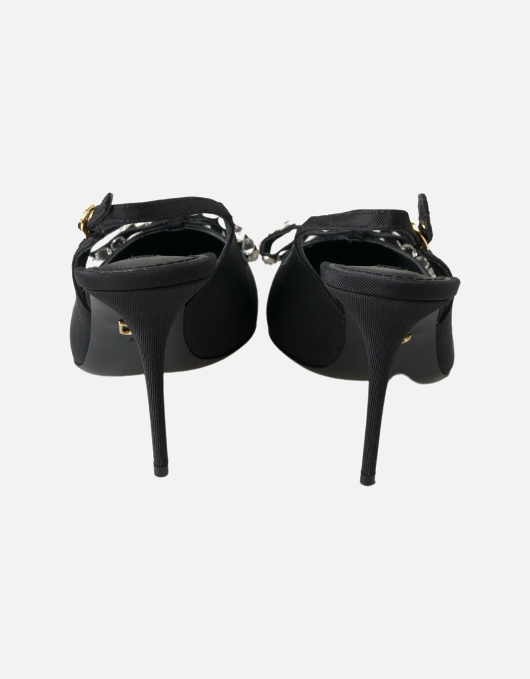 Crystal Slingbacks Bow pumps High Heels Women - Black Sandals