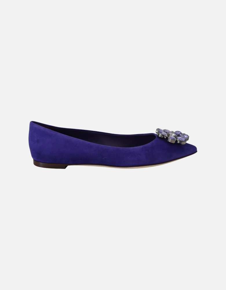 Dolce Gabbana Suede Ballerinas Pointedtoe flats Women - Purple