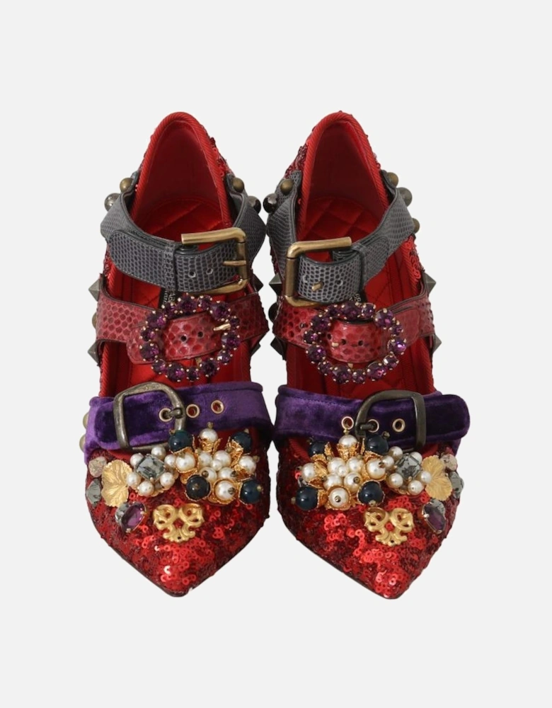 Mary Jane Bellucci Alta Moda Shoes with Embellishments Women - Red