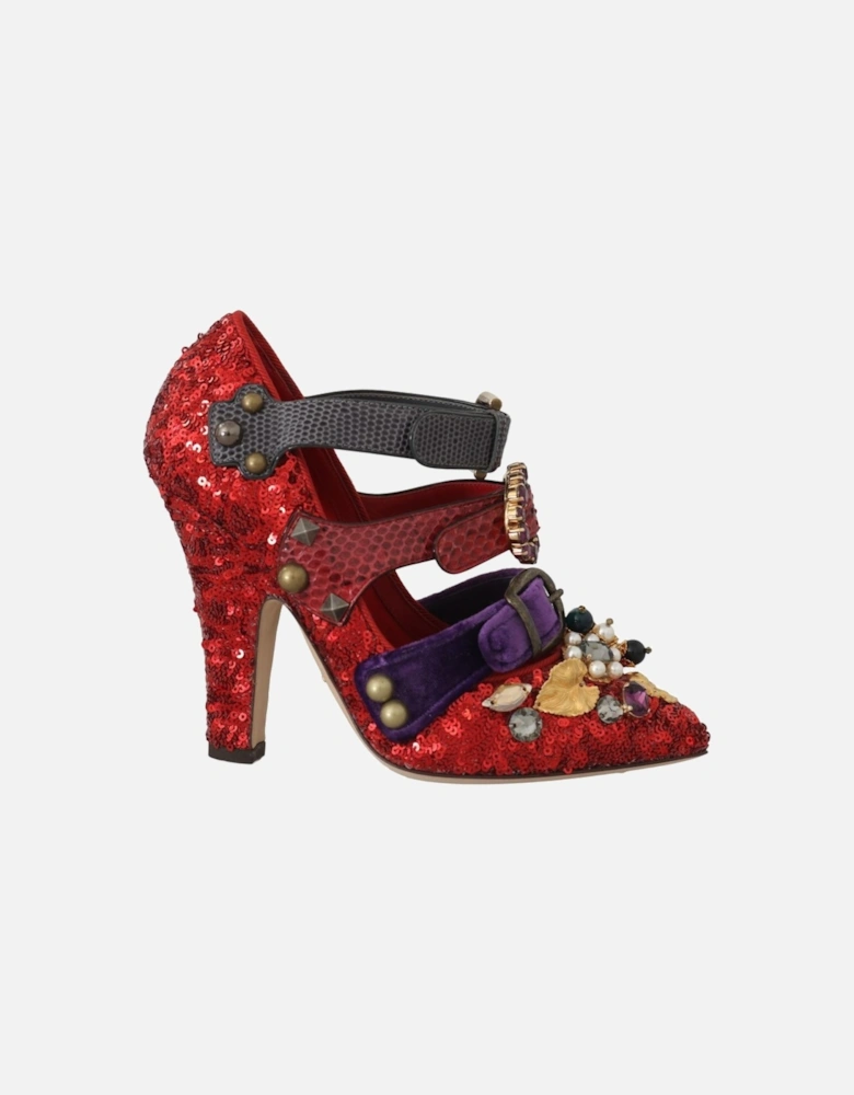 Mary Jane Bellucci Alta Moda Shoes with Embellishments Women - Red