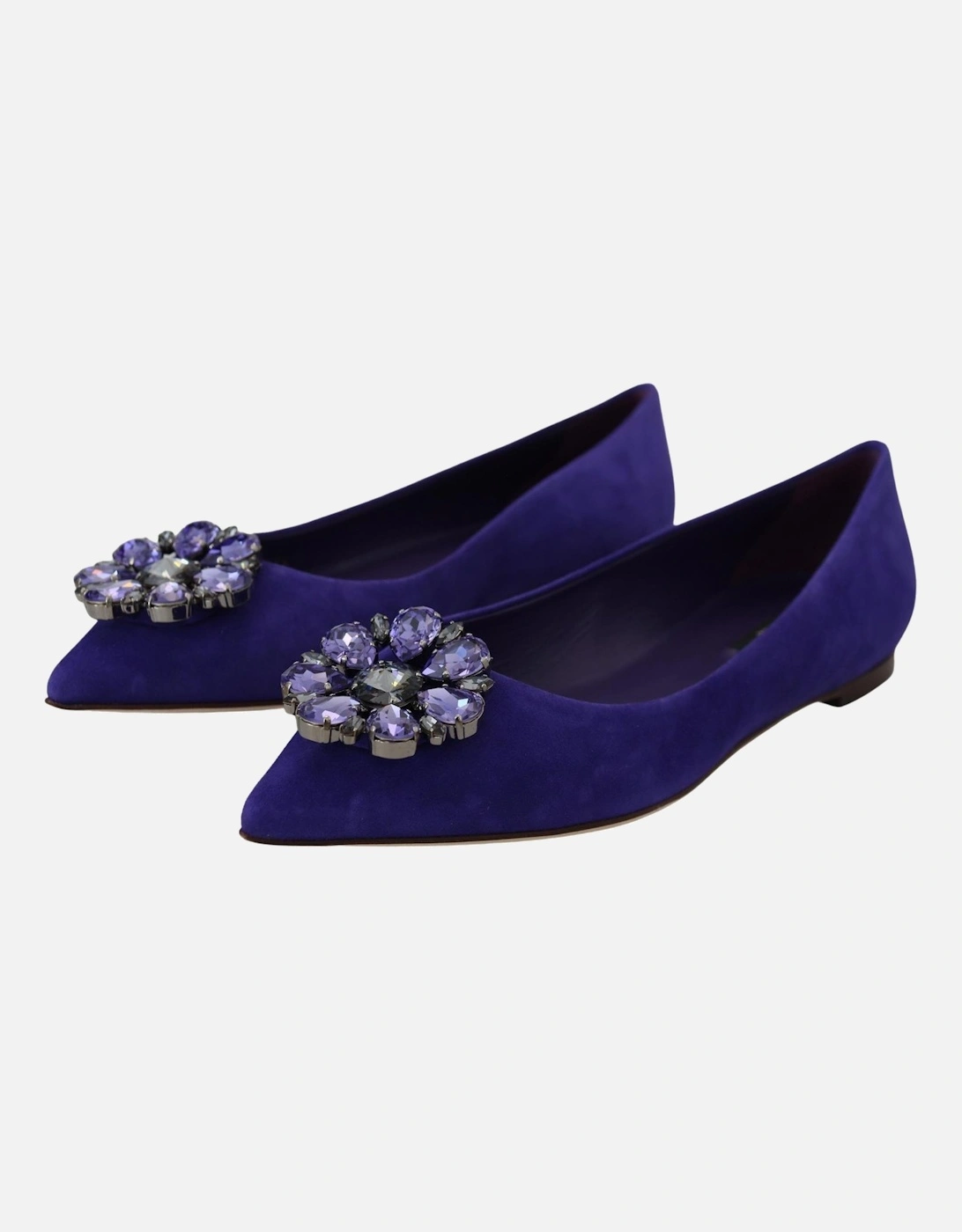 Dolce Gabbana Suede Ballerinas Pointedtoe flats Women - Purple