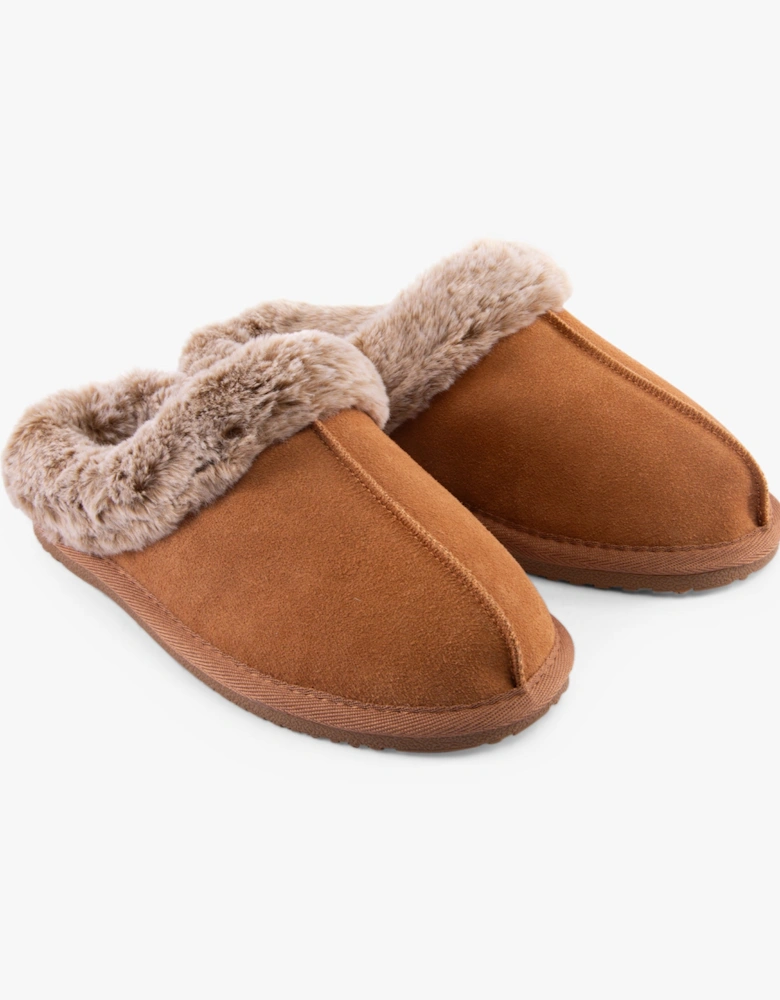 AMARA Womens Slippers Tan