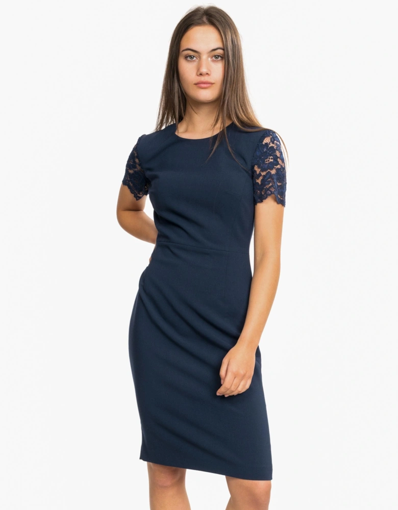 Whisper Ruth Lace Sleeved Pencil Dress