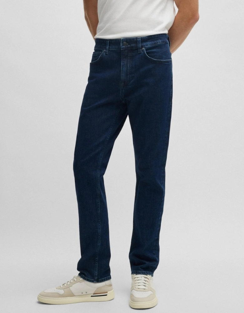 BOSS Orange DELAWARE BO Mens Slim-Fit Jeans in Indigo Blue Stretch Denim