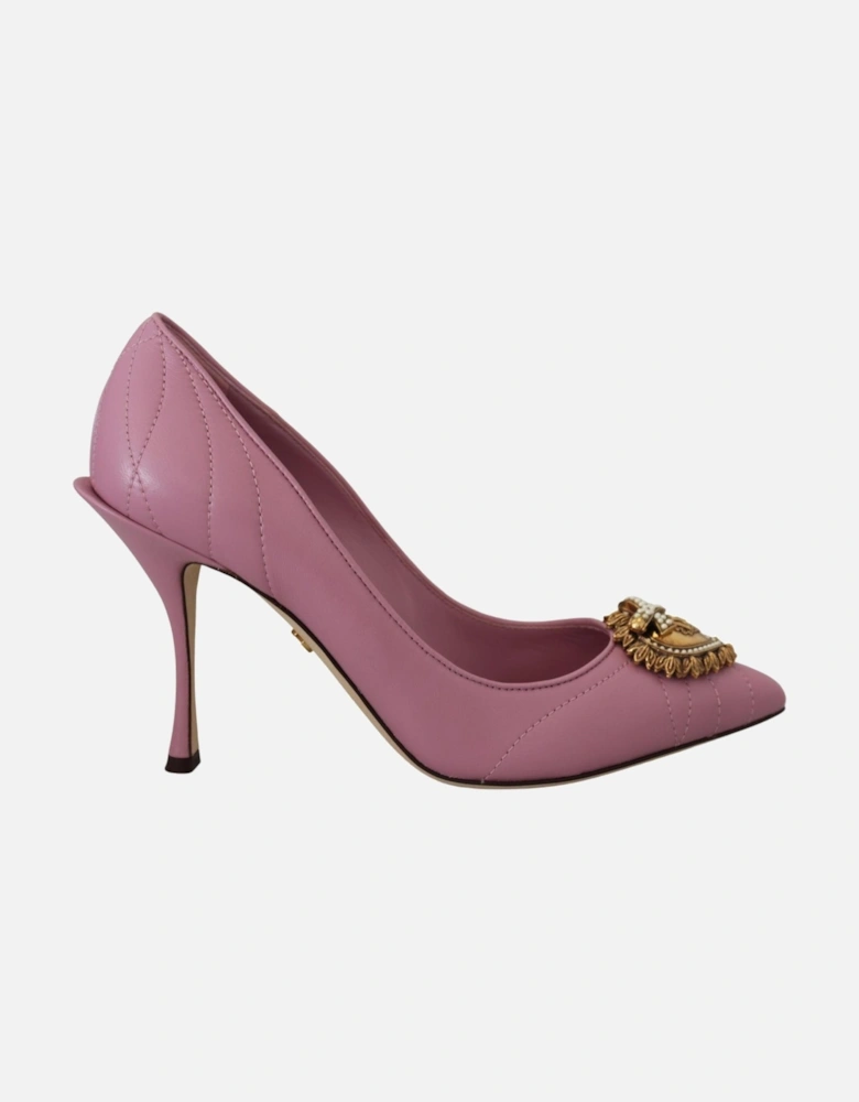 Quilted Leather Pumps Women - Pink