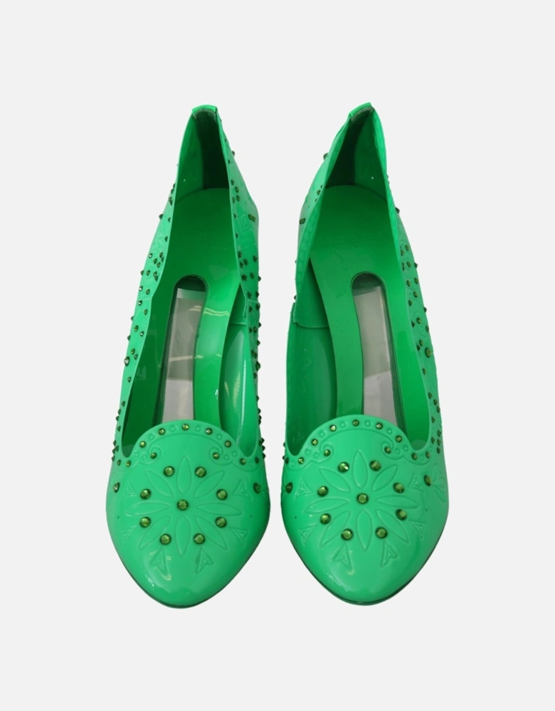 Dolce Gabbana Floral Pumps Embellished Heels Women - Green