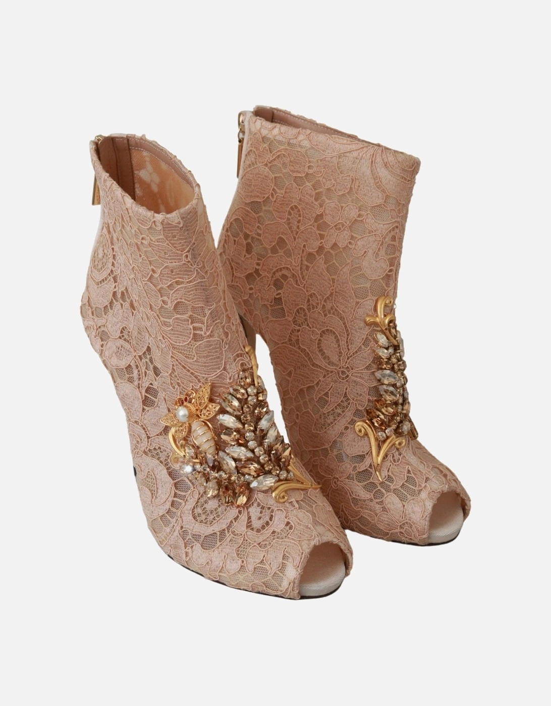 Lace Bootie Bee Embellishment Women - Pink Sandals