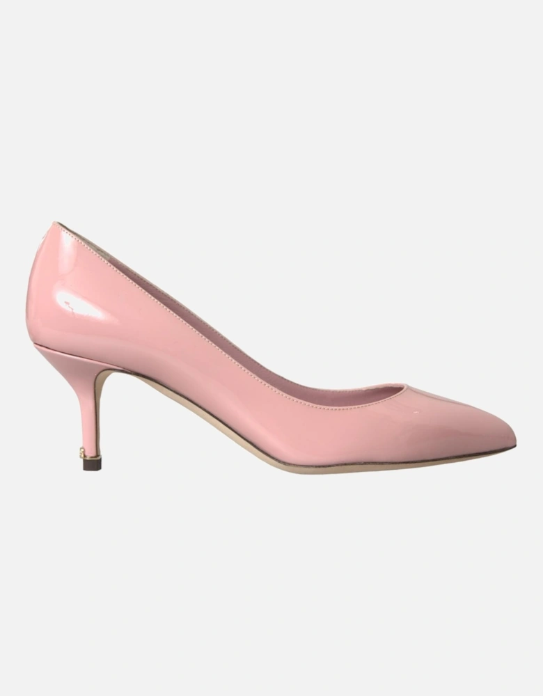 Patent Leather Heels Pumps with Logo Details Women - Pink