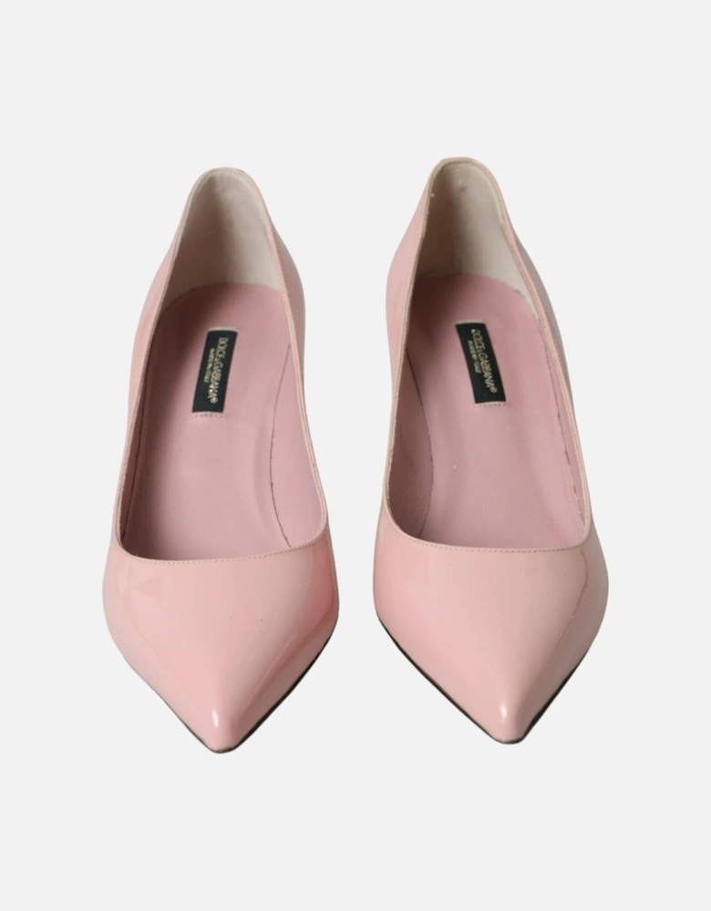 Patent Leather Heels Pumps with Logo Details Women - Pink