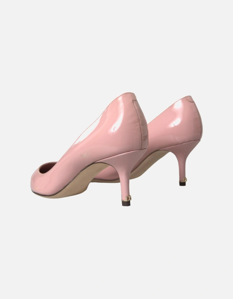 Patent Leather Heels Pumps with Logo Details Women - Pink